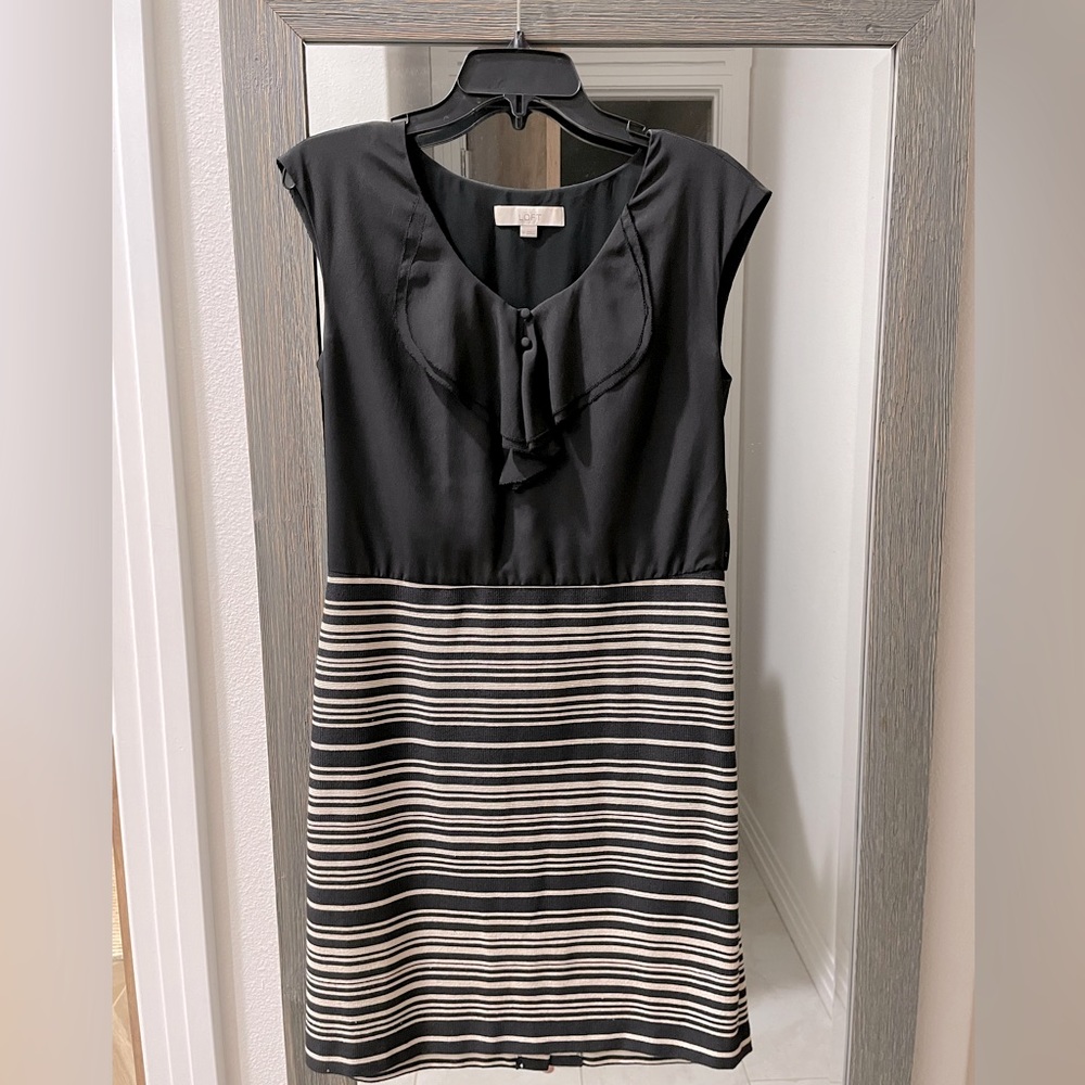 Ann Taylor Loft Black and White Business Dress